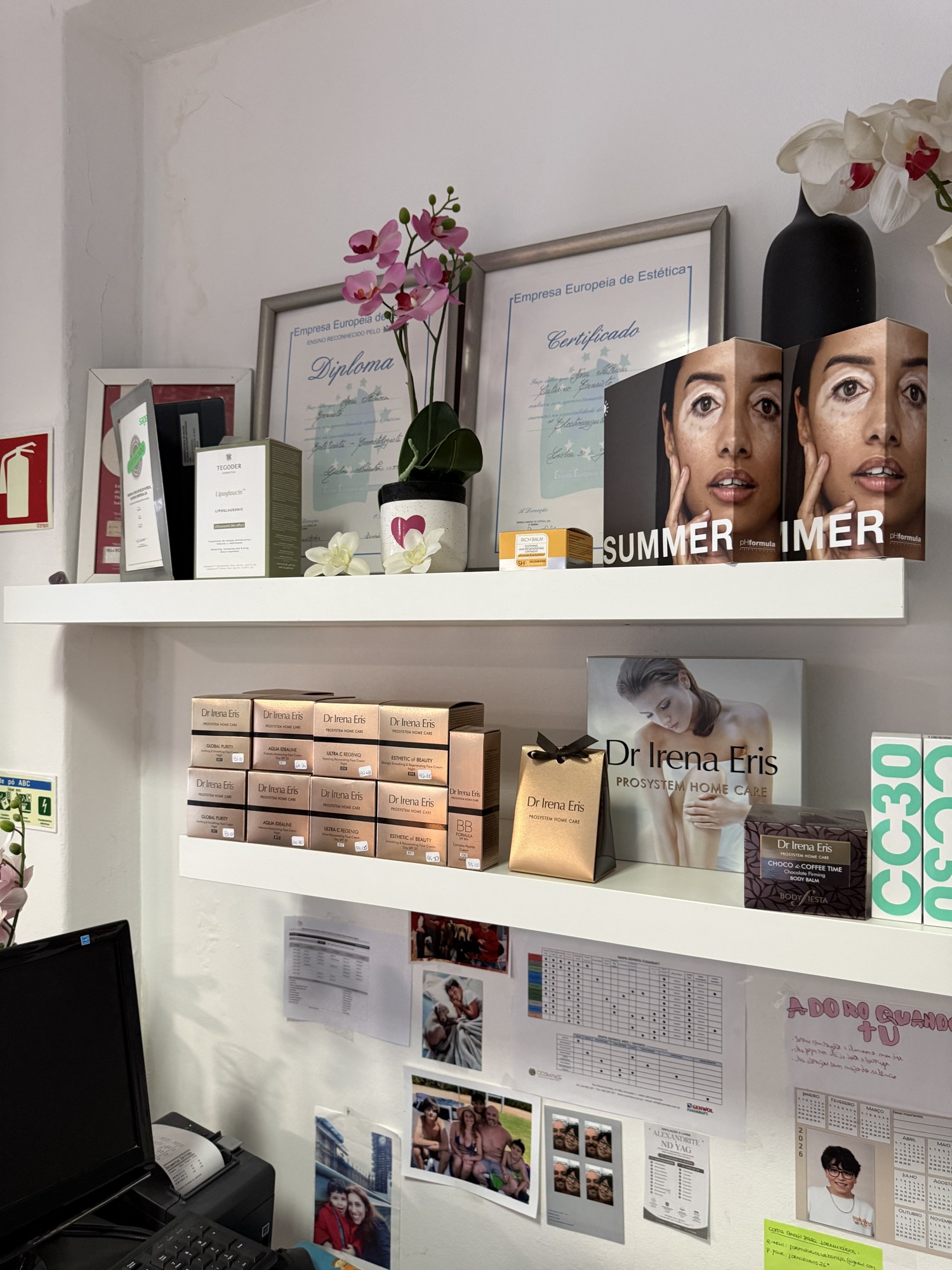 Produtos na receção